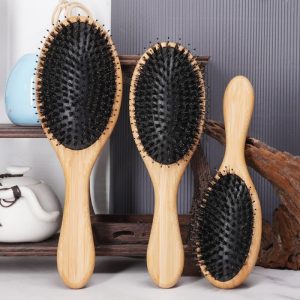 2-Yesokmarket-Boar Bristle Bamboo Air Cushion Comb-Main picture