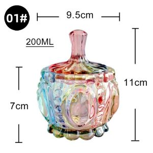 2-Yesokmarket-Colorful glass storage jar-Main picture