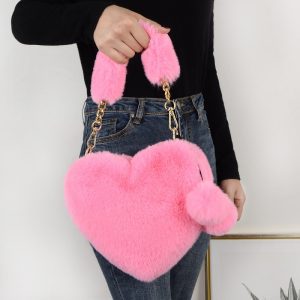 2-Yesokmarket-Plush heart-shaped tote bag-Main picture